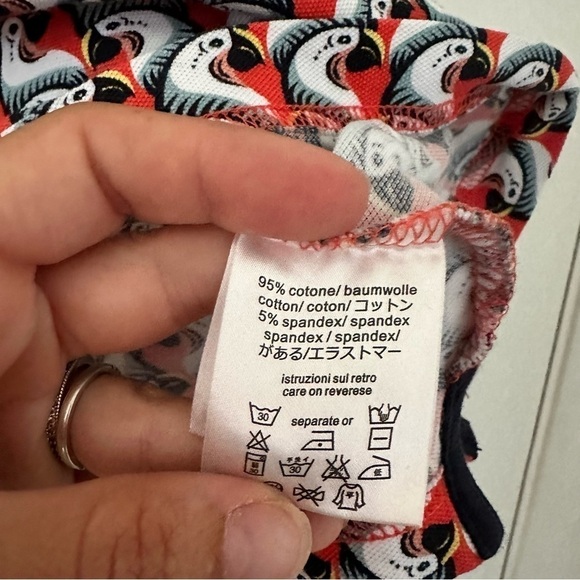 Sun 68 Bird Print Short Sleeve Polo Shirt - Picture 7 of 8